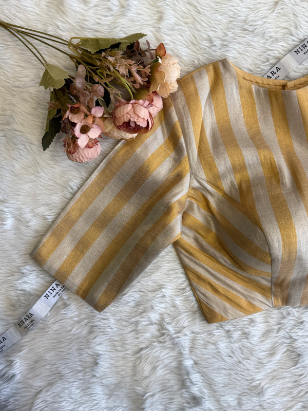 Gold & Silver Stripy Luxe Blouse