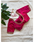 Pure Raw Silk Hand Embroidered Blouse