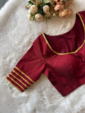 Maroon Gold Luxe Blouse