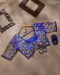 Royal Blue Gulmohar Bridal Blouse