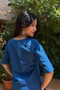 Ink Blue Handloom Cotton Co Ord Set
