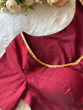 Maroon Gold Luxe Blouse