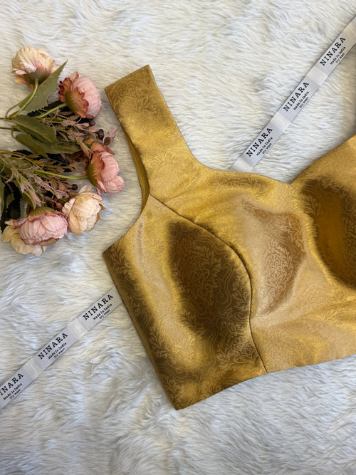 Golden Gleam Brocade Blouse