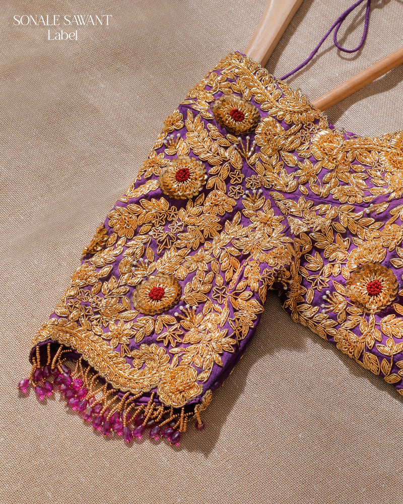 Shahi Noor Purple Wedding Blouse