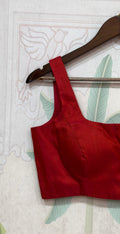Pure Raw Silk Sleeveless Blouse