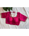 Pure Raw Silk Hand Embroidered Blouse