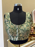 Emerald Heritage Banarasi Sleeveless Brocade Blouse