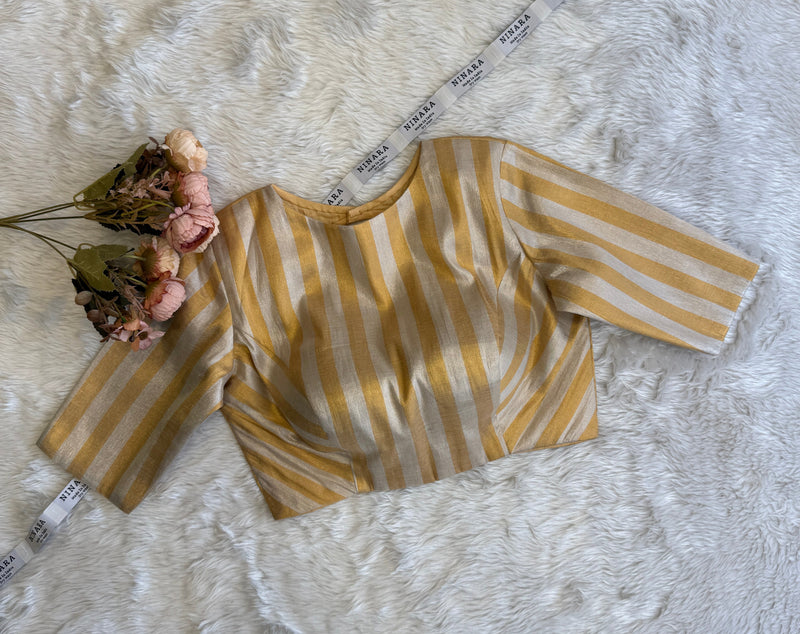 Gold & Silver Stripy Luxe Blouse