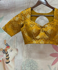 Yellow Occur Brocade Padded Blouse