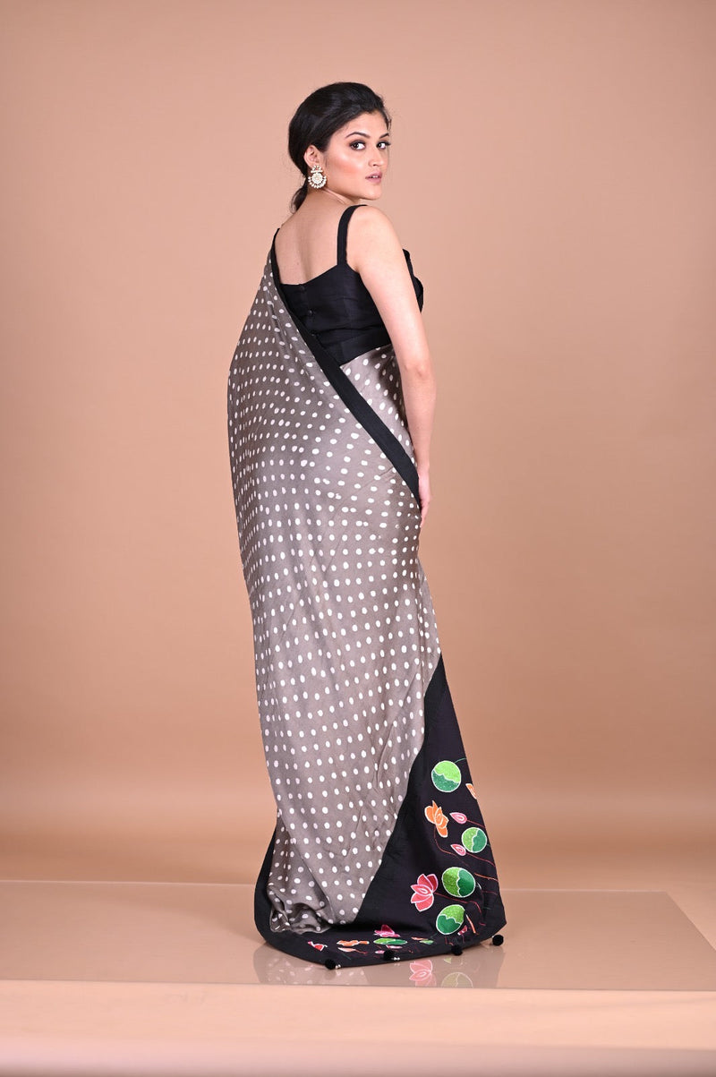 Modal Satin Hand Painted Pichwai Saree