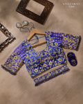 Royal Blue Gulmohar Bridal Blouse