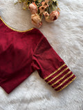 Maroon Gold Luxe Blouse