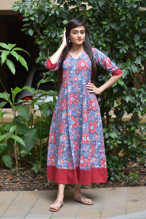 Indigo Blossom Dress