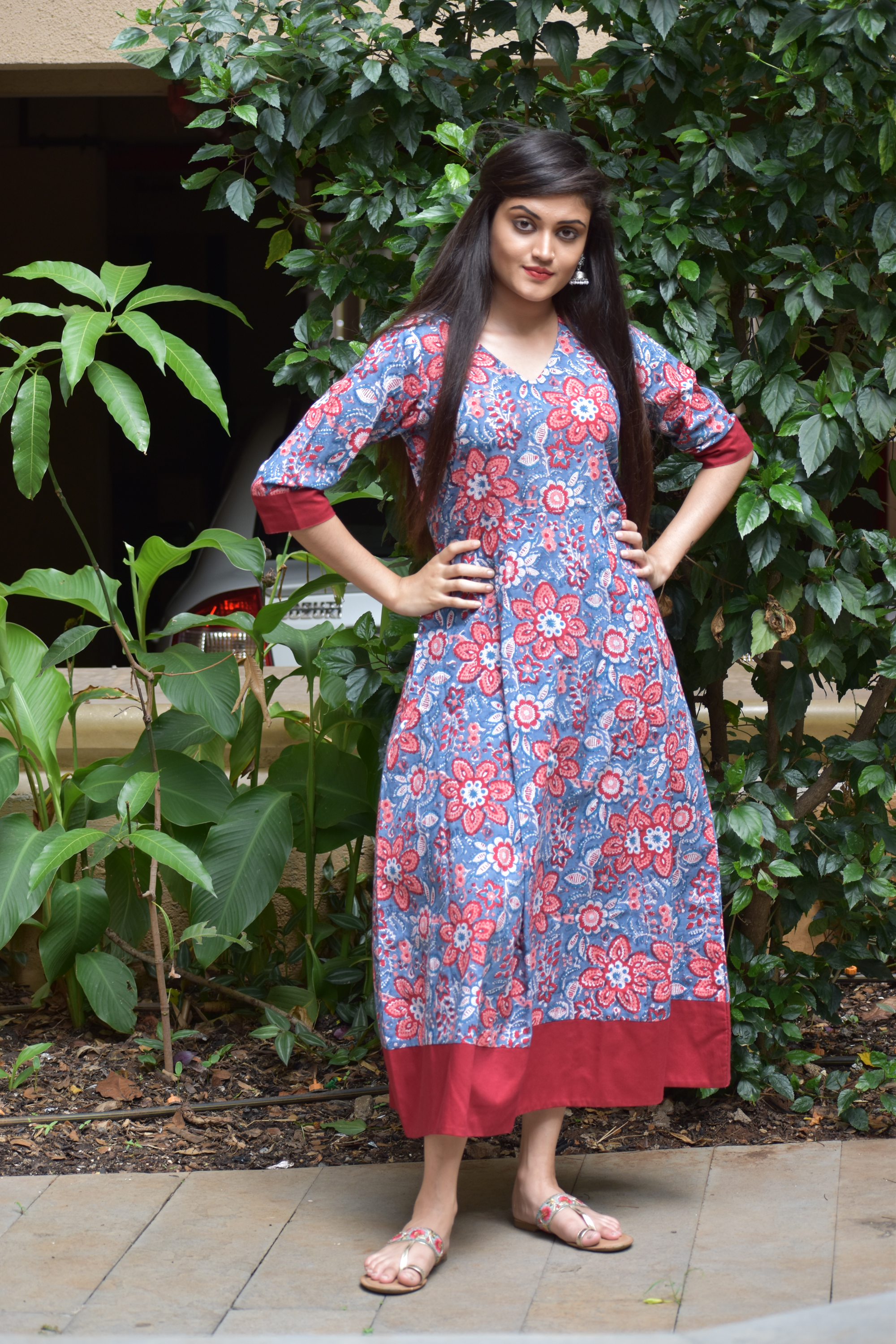 Indigo Blossom Dress