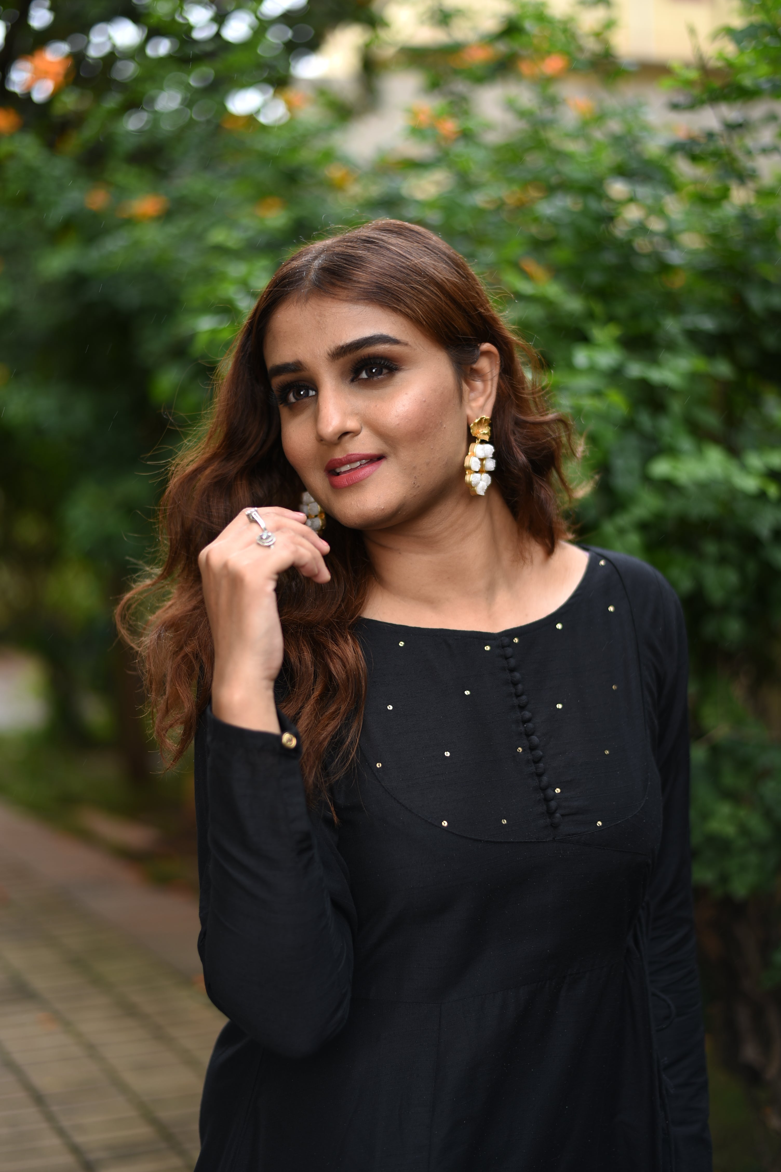 Black Slub Silk Dress