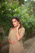 Camel Handloom Cotton Co Ord Set
