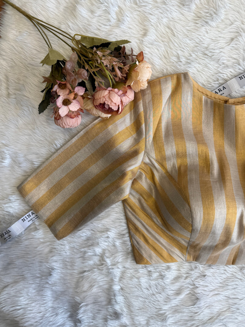 Gold & Silver Stripy Luxe Blouse