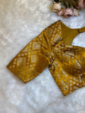 Yellow Occur Brocade Padded Blouse