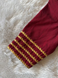 Maroon Gold Luxe Blouse