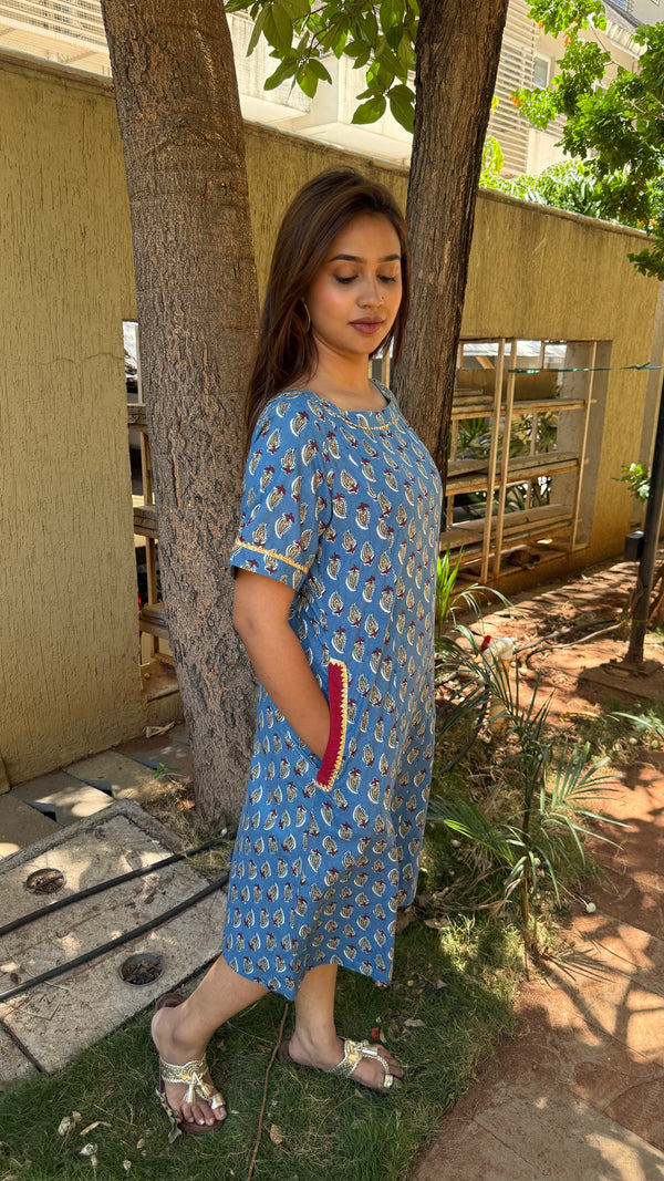 Sunshine Hand Block Printed Dress