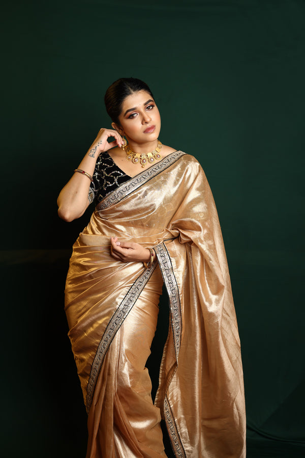 Gold Tissue Saree