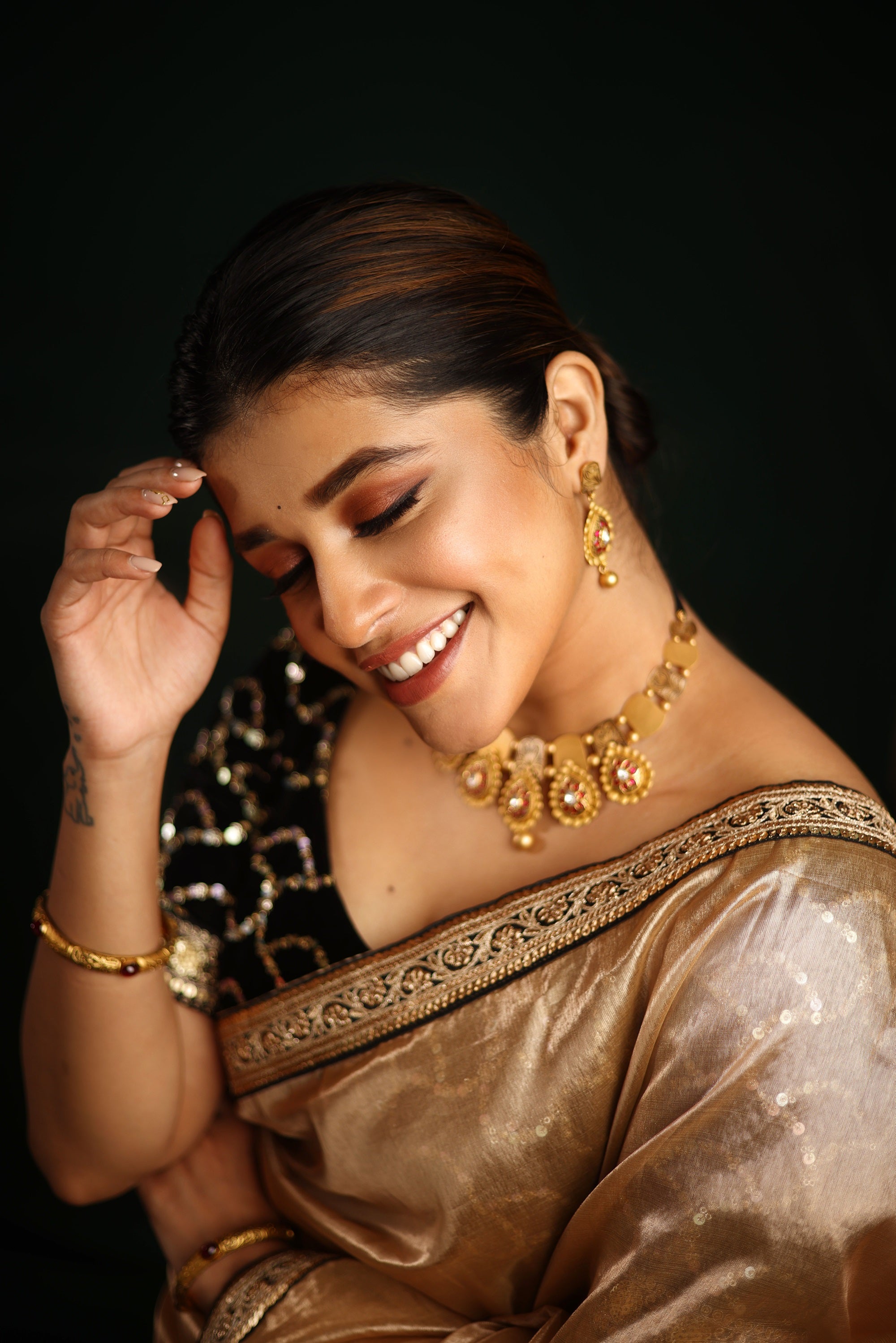 Gold Tissue Saree