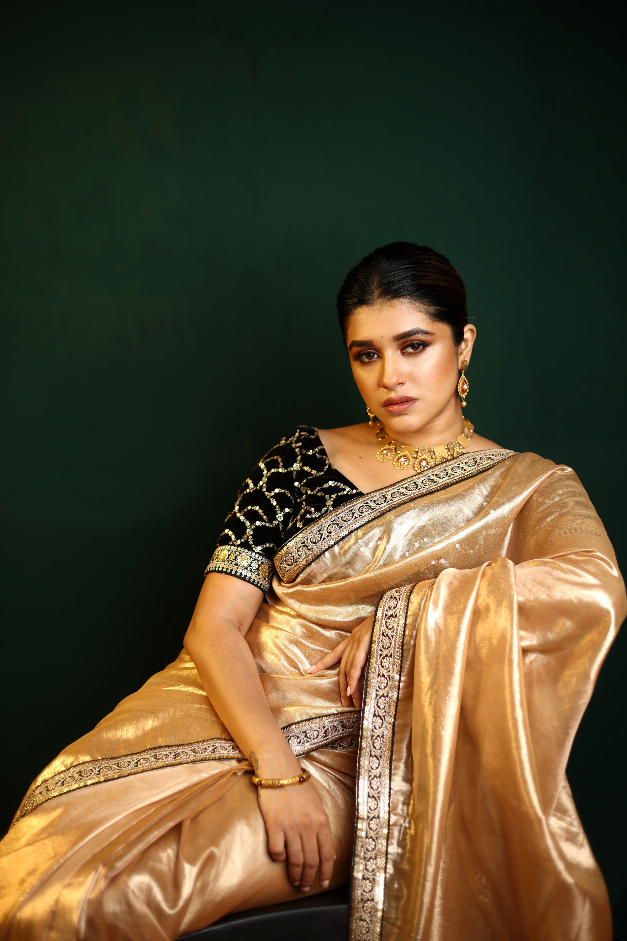 Gold Tissue Saree