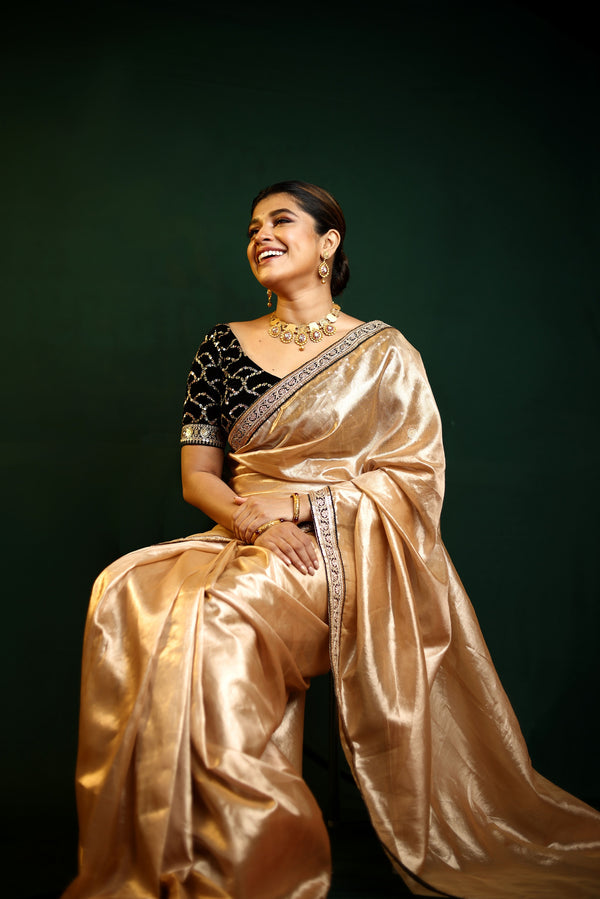 Gold Tissue Saree